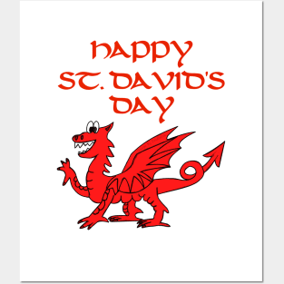 St David's Day 2022 Masked Welsh Dragon Wales Posters and Art